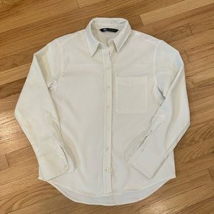 White corduroy shirt